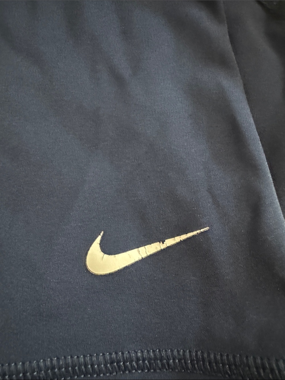 Nike Pro Navy Blue Women's Bike Shorts with White Logo - Picture 4 of 4